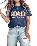 Ad/hd Highway To...hey Look Squirrel! Mental Health T-Shirt, Funny Saying Graphic Tees, ADHD Awareness Tshirt, Funny Gift for Friend
