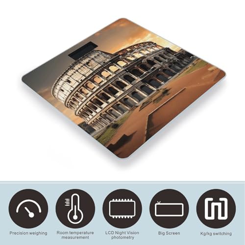 Báscula digital de baño Ancient Colosseum de alta precisión miniatura 3