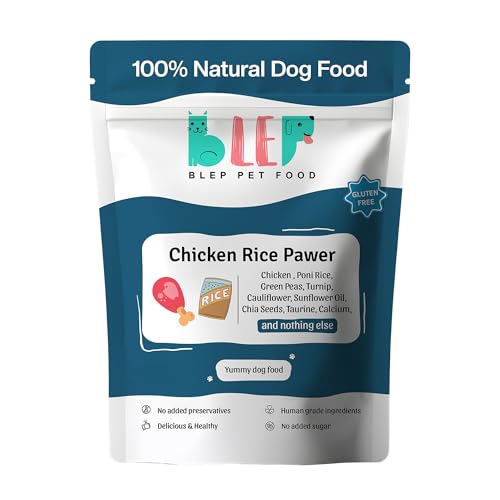 Image of BLEP Chicken Rice Natural Dog Food 300g | 1 Pack | Zero Preservatives|Aids Joint Health & Digestion|Collagen Rich| Human Grade, Natural Wet Dog Food|Ideal for All Breeds
