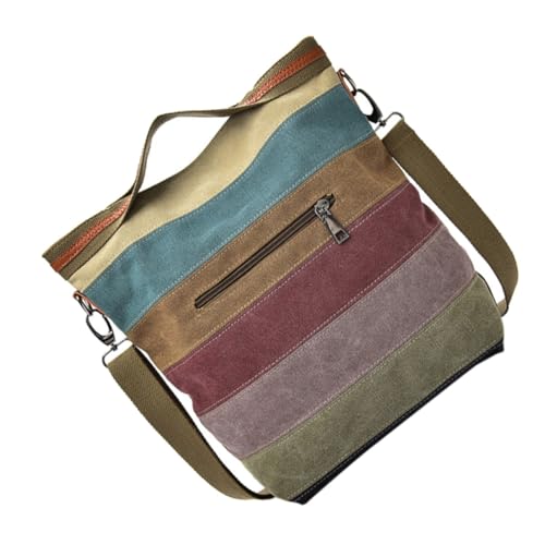 Sac de transport en toile à rayures SOIMISS avec bandoulière réglable