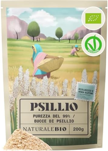 NaturaleBio Bucce di Psillio Bio 99% di Purezza Testata e Senza G...