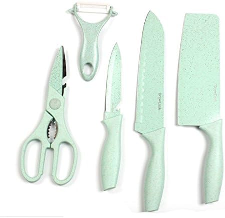 pink knife set with block-knife set pink kitchen accessories-knives set for Kitchen Peeler