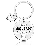 Baipilu Appreciation Keychain Gifts for Mail Lady Postal Worker Keyring Mail Carrier Gift for Women Thank You Keychain for Women Post Carrier Retirement Anniversary Thanksgiving Birthday Present