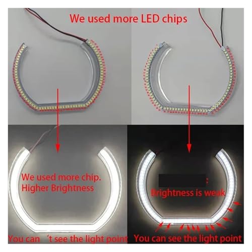 Faros angel eyes LED blanco para coche BMW E70 E71 Z4 E90 luz diurna 4
