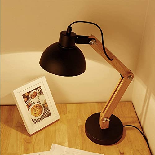 Lampe de bureau LED en bois massif pliable style nordique épuré - 7