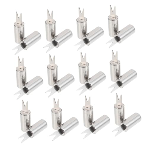 WEKADRIN 20 pièces Fourchettes Maïs Réutilisables Acier Inoxydable Support Épis Compact pour Barbecue Camping et Pique- Fourchettes Petites pour Fruits et Dessert
