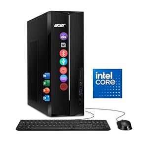 Acer 2026 Desktop Tower, Intel 14th Gen Ultra-Fast 10-Core i5 Processor, 8GB RAM, 1TB Storage HDD, Wi-Fi 6, Support 4K Monitor, Wins 11, Wired KB & Mouse, Free Office 365 on The Web