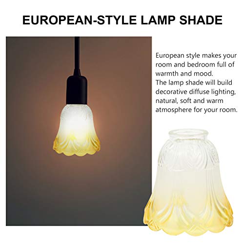 Mobestech Abajur de Vidro Transparente Em Forma de Flor Abajur Tampa Da Luz para a Lâmpada de Assoal