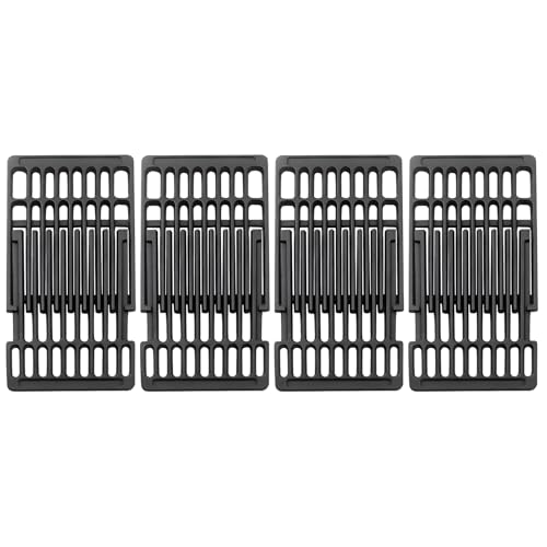 Tmozyar Cast Iron Adjustable Cooking 4 Grates Replacement Universal Expandable Adjust Cooking Grill Grids, DIY BBQ Grill Grid, from 14 inch up to 20 inch Long, Each 8 inch Wide by Tmozyar - Used condition - US$59.43