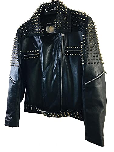 Men Punk Clothing Metal Rivet Steampunk 