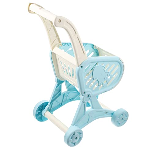 BESTonZON Juguete de Carrito de Compras para cartvbox Carrito Shopping Cart Carrito de Compras de Juguetes para Mini Carrito de supermercado el plastico Blue