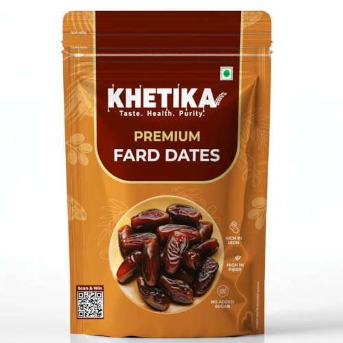 Image of Khetika Premium Fard Dates 400gm, Dry Fruits, Khajoor, Khajur, No Added Sugar