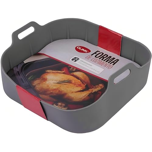 Forma de Silicone Quadrada para Fritadeira Air Fryer 19x19cm - Clink