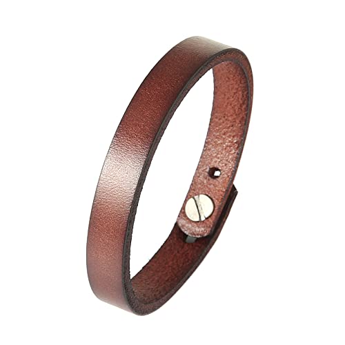 Bracelet en cuir fait main HZMAN la manchette steampunk ajustable haut de gamme