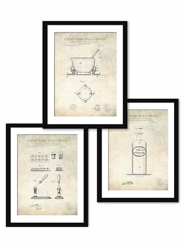Vintage apothecary patent prints