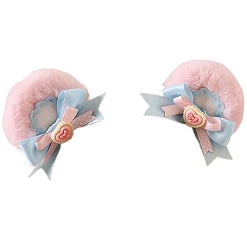 Lolita Hair Accessories Lolita Hair Bands Fish Mouth Clips cos Lolita Accessories Tea Party Accessories Hair Clips Pink Bear Ears Pair