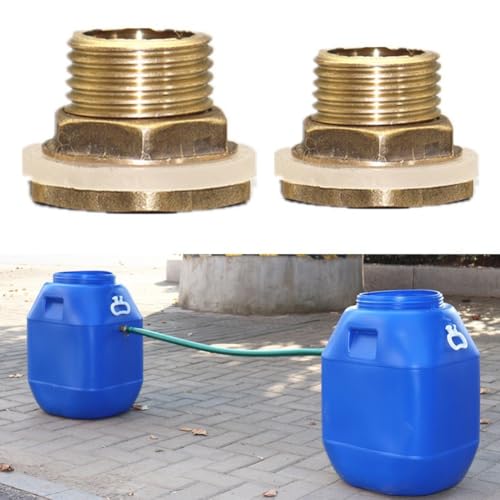 2 conectores fiables de latón para tanque de agua, perfectos para varias aplicaciones (3/4 pulgadas)