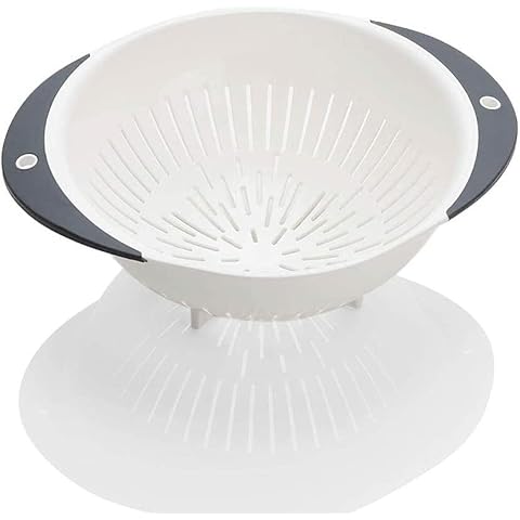 EliteKoopers Deep Colender With Silicone Handle For Home, Kitchen Strainer Tool (25cm 1Pcs) Cover