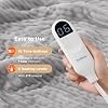 Bedsure GentleSoft Electric Blanket Full Size - Soft Ribbed Flannel Heated Blanket with 6 Heat Settings, Heating with 10 Time Settings, 8 hrs Timer Auto Shut Off (72x84 inches, Light Grey)