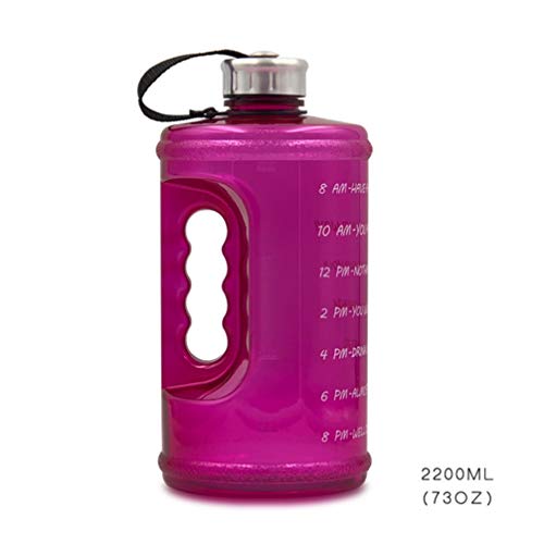 Garrafa de água BESPORTBLE com marcador de tempo motivacional, grande capacidade, reutilizável, para