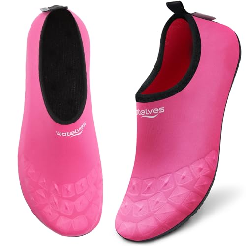 WateLves Water Shoes for Womens Mens Barefoot Quick-Dry Aqua Socks for Beach Swim Surf Yoga Exercise New Translucent Color Soles4