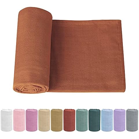 Knirose Bamboo Muslin Swaddle Blanket Cover