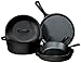 Price comparison product image Lodge Pre-Seasoned Cast Iron 5 Piece Set, Black