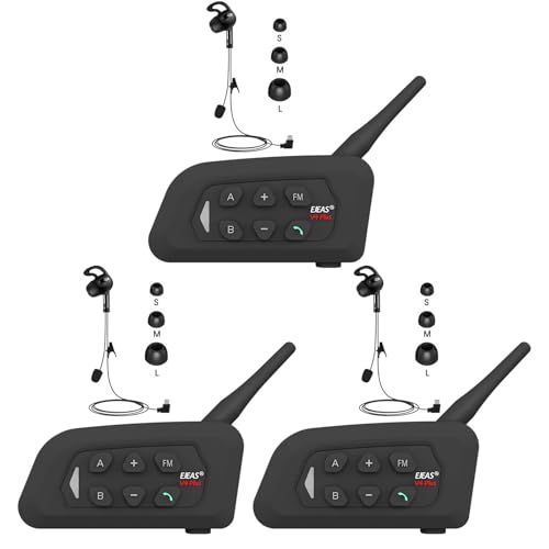 Image of Referee Communication System Sets, V4C Plus Referee Headsets with USB C Interface Right Earpiece for Volleyball Official Football Coach Crews Soccer Handball (3 Pack)