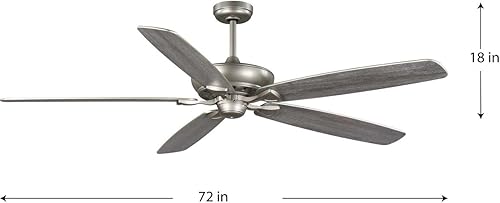 Miniatura 8 de Progress Lighting P250070-152 Kennedale Ventiladores de techo, gris