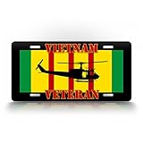 SignsAndTagsOnline Vietnam Veteran UH-1 Huey License Plate Bell Iroquois Helicopter Auto Tag...