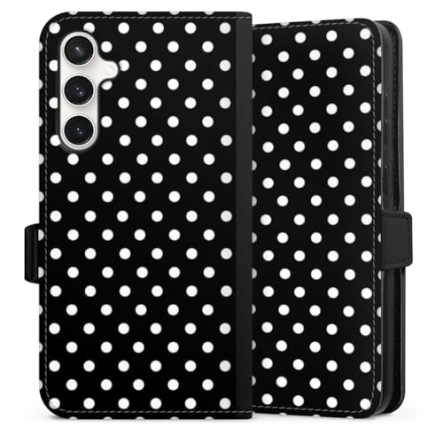 Etui Samsung S23 FE folio magnétique housse de protection à points rétro