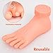 krofaue Practice Fake Foot Model 1 Pair Flexible Soft Silicone Prosthetic Manicure Tool for Nail Tips Art Training