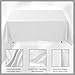 Lann's Linens 5 Pack 90 x 156 Inch Rectangular Tablecloth, Washable Polyester Fabric Table Cloth for Dining Tables, Restaurants, Weddings - White