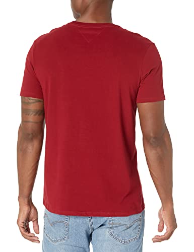 Image of Tommy Hilfiger Mens Logo T-Shirt T Shirt, Red Carpet, Small US