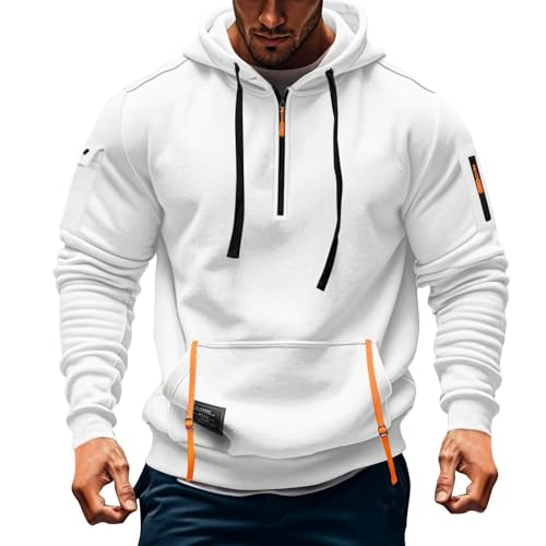 Men's Hoodie Casual Long Sleeve 1/4 Zipper Pullover Sweatshirts4