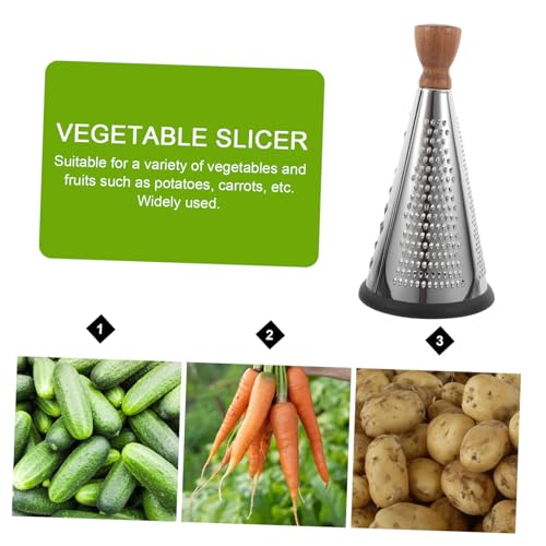 Rallador de queso de acero inoxidable con mango de madera miniatura 7