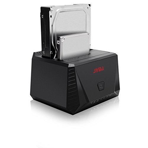 Syba USB 3.0 UASP Dual Bay Hard Drive Docking Station with Duplicator Support (SY-ENC50071) by Syba