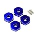 Atomik RC Alloy Wheel Hex Adaptor, Blue fits the Traxxas 1/16 Slash 4x4 and Other Traxxas Models - Replaces Traxxas Part 7154