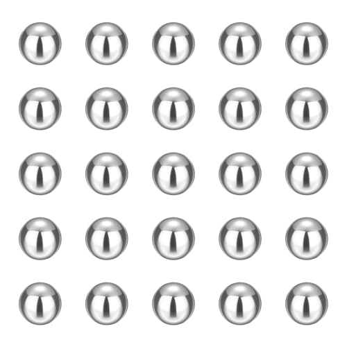 sourcing map 120pcs Precision Balls 3/16 (4.76mm) Diameter G25 Solid Chrome Steel Bearing Balls for Ball Bearing, Machinery, Automotive, and DIY (Mirror Finish)