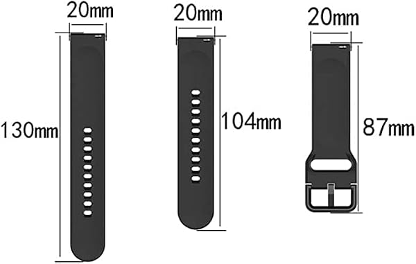 KOMI Compatible for Active 2 Watch/Galaxy Watch 4 Classic 46mm 42mm Band,20mm Soft Silicone Replacement Strap for Galaxy Watch Band 7 6 5 4 40mm 44mm by KOMI - Used condition - Image 2