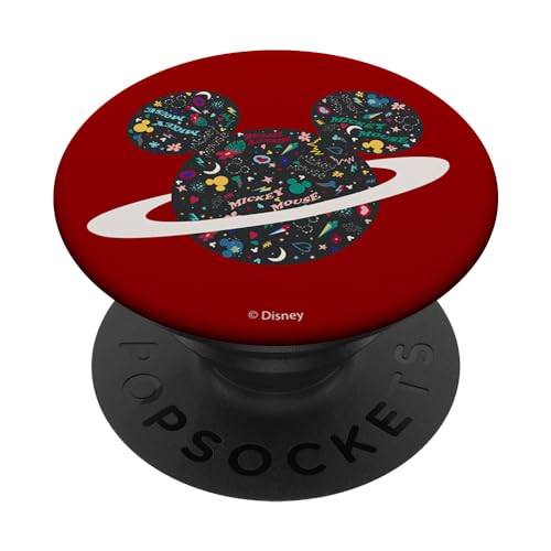 PopSockets Mickey et ses amis Disney : PopGrip interchangeable Galaxy rétro pour téléphone