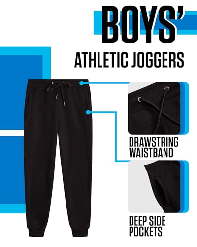 Tuff Guys Boys Sweatpants - Active Performance Fleece Boys Joggers Athletic Pants for Training Running & Workout (Size: 8-16)2