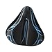 Yiju Bike Saddle Cushion Padded Soft Replacement Bicycle Saddle Cover Bicycle Seat Cushion for Indoor Outdoor Cycling, Black Blue