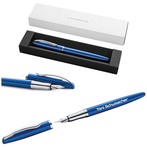 Pelikan Jazz® Noble Elegance P36 Füllhalter mit Gravur Geschenk - einzigartige Stifte mit Namen - personalisierte Geschenke - Füllfederhalter personalisiert (Saphir Blau)