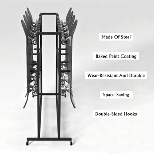 Freestanding Skateboard Storage Rack with Wheels - Holds 4-10 Boards, 50kg Capacity, Durable Sports Equipment Stand for Organizing Skateboards and Gear