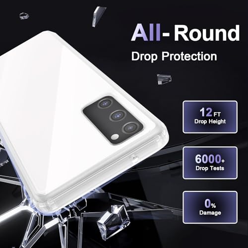 Image of Case for Samsung Galaxy S20 FE, Military Grade Drop Protection Phone Case, Yellowing Resistant, Anti-Scratch Hard PC Back, Shockproof Hard Ultra-Thin Protective Cover, Clear