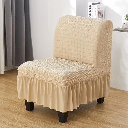 Housse de chaise d'appoint en seersucker au design extensible raffiné