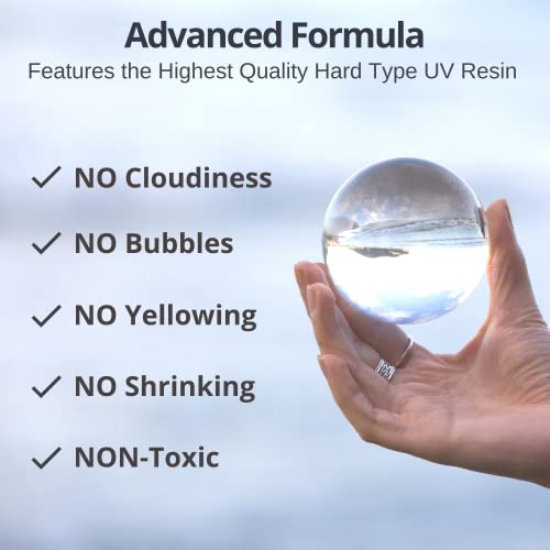 Piccassio Uv Resin 200G - Upgraded Clear Hard Type Uv Glue - Rapid Cure Craft Resin Using Uv Light - Casting And Coating - Make Diy Crafts - Jewelry, Keychains, Clear-Cast Parts In Minutes #TOP4