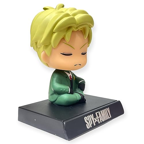 Image of AUGEN Super Hero Loid Forger Spy X Family Action Figure Limited Edition Bobblehead with Mobile Holder for Car Dashboard, Office Desk & Study Table (Pack of 1)