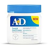 A+D Treat + Heal Zinc Oxide Diaper Rash Cream 16 oz Jar - Soothes & Treats Diaper Rash - Zinc Oxide 10% Dimethicone 1% - Easy Spreading Cream for Baby - Fast Acting